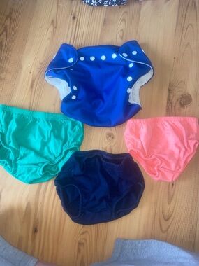 Carter's Bright Diaper Cover Set - Blue, Teal, Coral, Navy